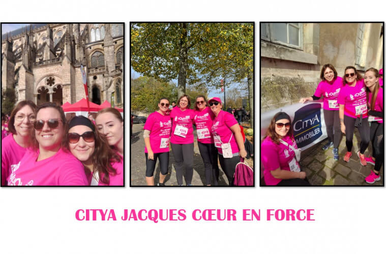 L'équipe de Citya Jacques Coeur réunie pour Octobre Rose ! Bourges