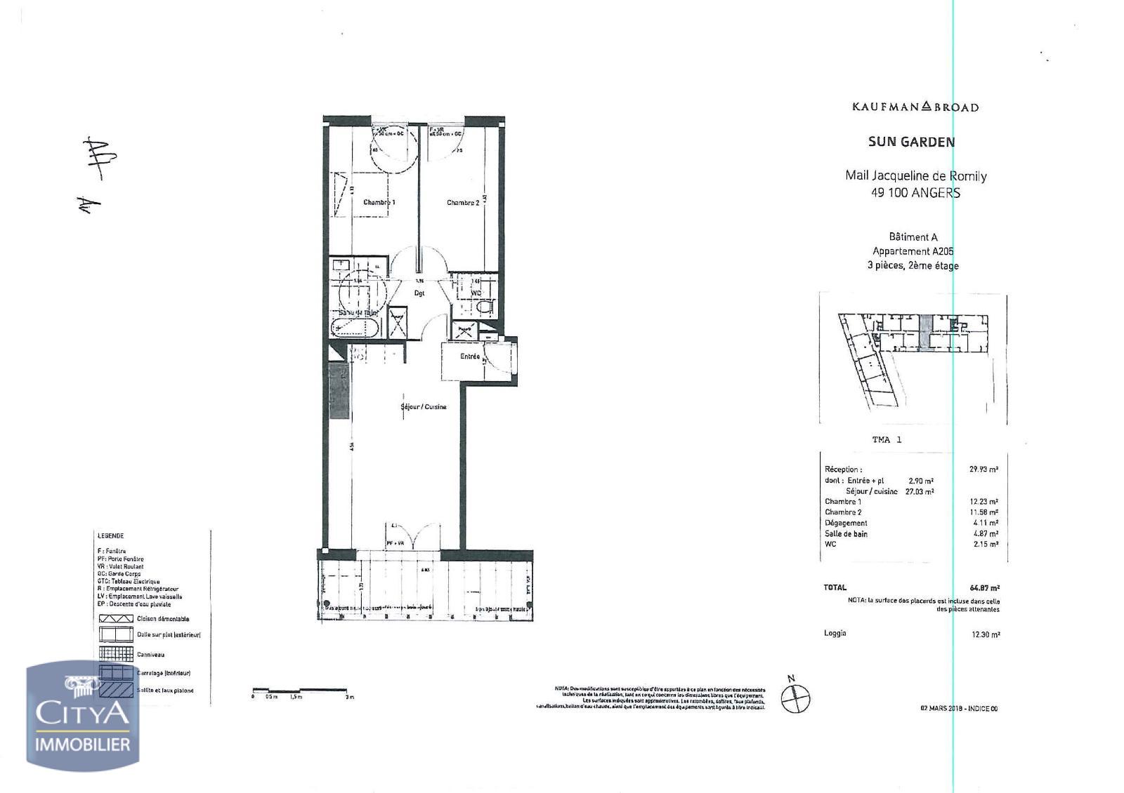 T3 NEUF - 2 CHAMBRES - BALCON - PARKING