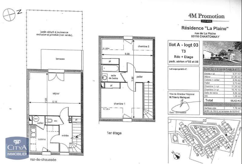 Photo Appartement 3 pièces 65.42m²