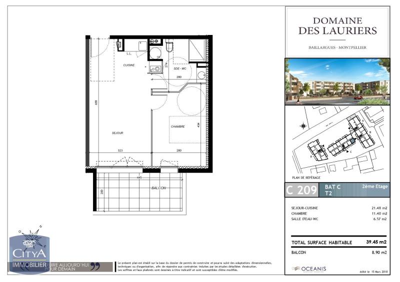 CITYA COGESIM LOCATION A LOUER APPARTEMENT T2 BAILLARGUES