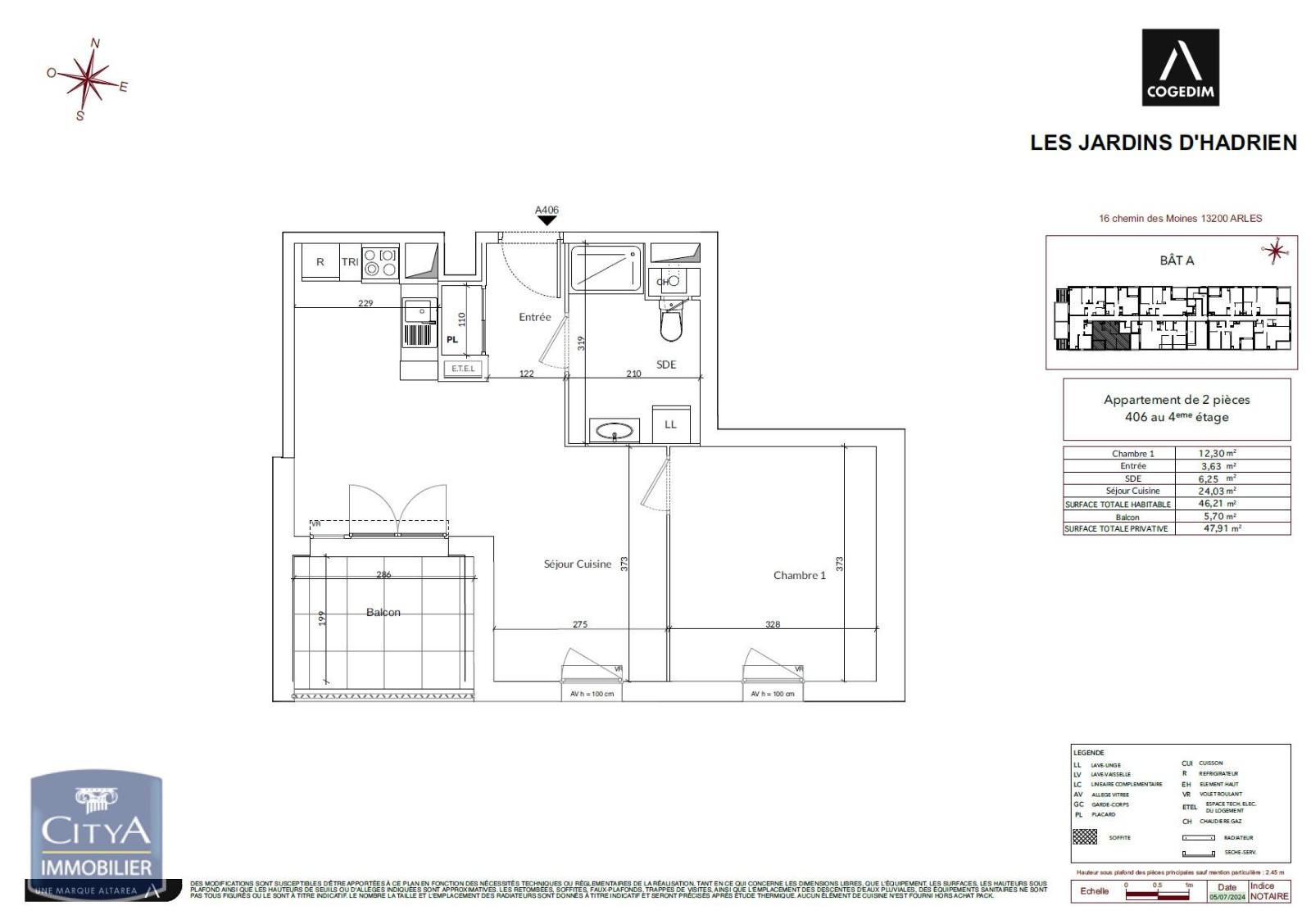 Photo Appartement 2 pièces 46.21m²