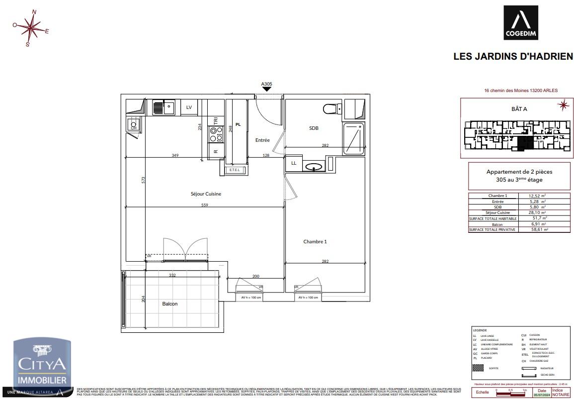 Photo Appartement 2 pièces 51.7m²