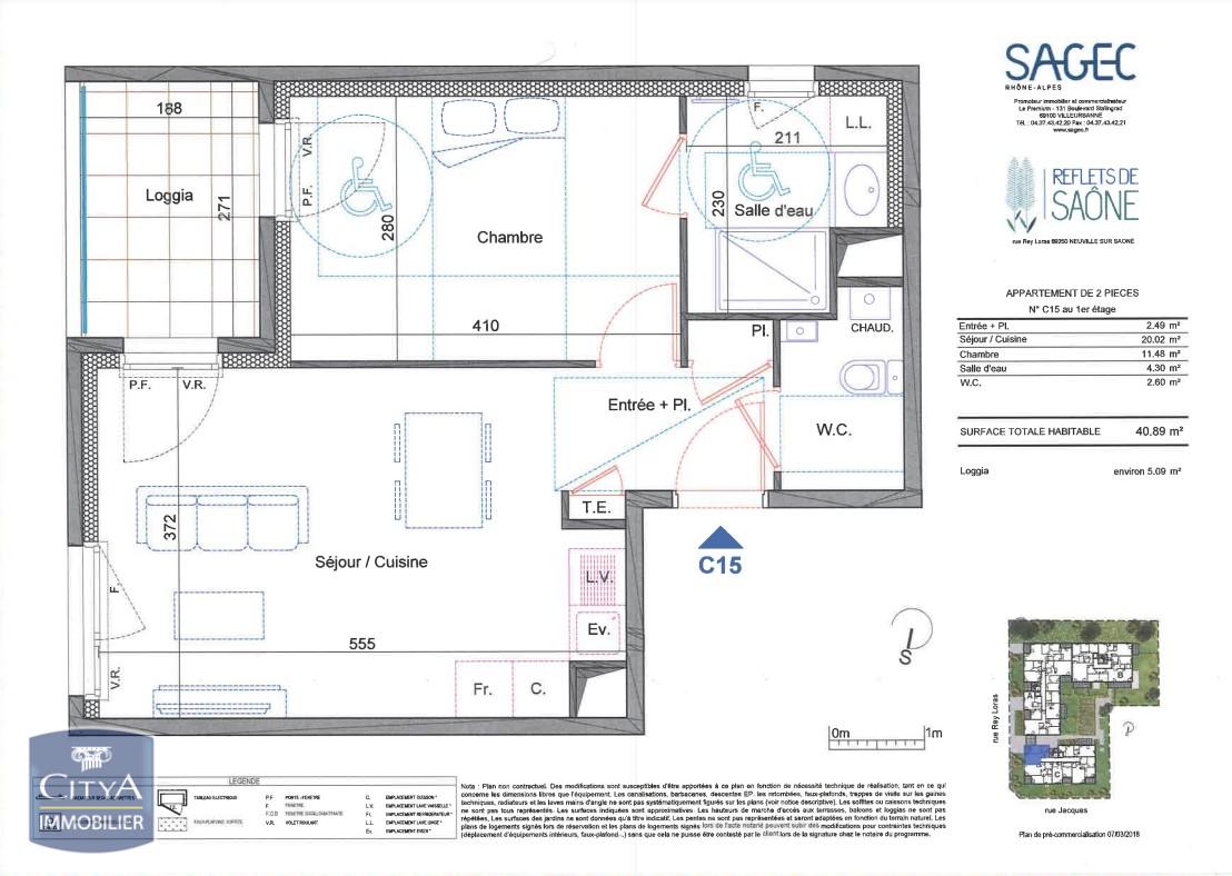 Photo Appartement 2 pièces 40.89m²