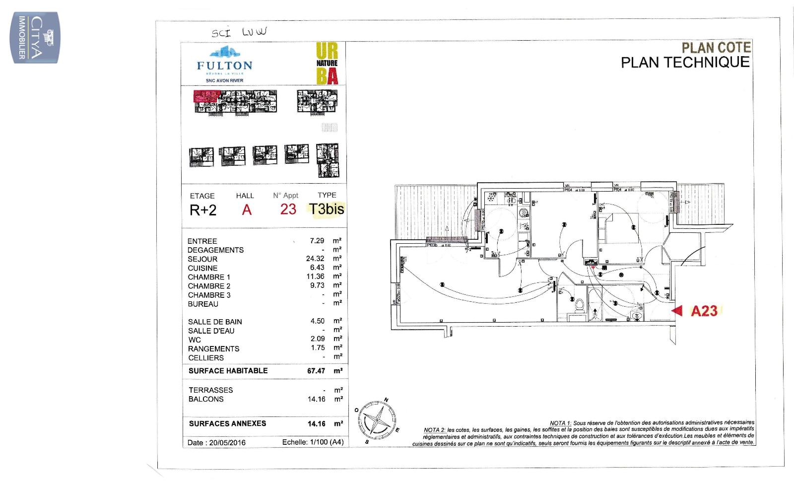 Photo Appartement 3 pièces 67.47m²